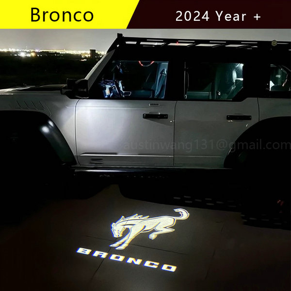 For'd Bronco RearView Mirror Projection Light Welcome Carpet Lamp 2024-2026 Year(2pcs/pair)
