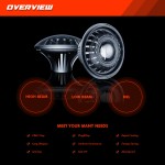 7 inch APP control colorful streamer headlights for JEEP （2pcs）