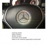 2PCS Car crystal diamond logo sticker(Font logo+back logo)