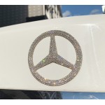 2PCS Car crystal diamond logo sticker(Font logo+back logo)