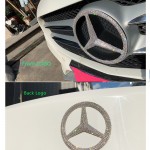 2PCS Car crystal diamond logo sticker(Font logo+back logo)