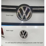2PCS Car crystal diamond logo sticker(Font logo+back logo)
